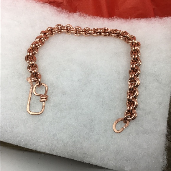 Men’s Chunky Byzantine Style Copper Bracelet - Picture 3 of 8